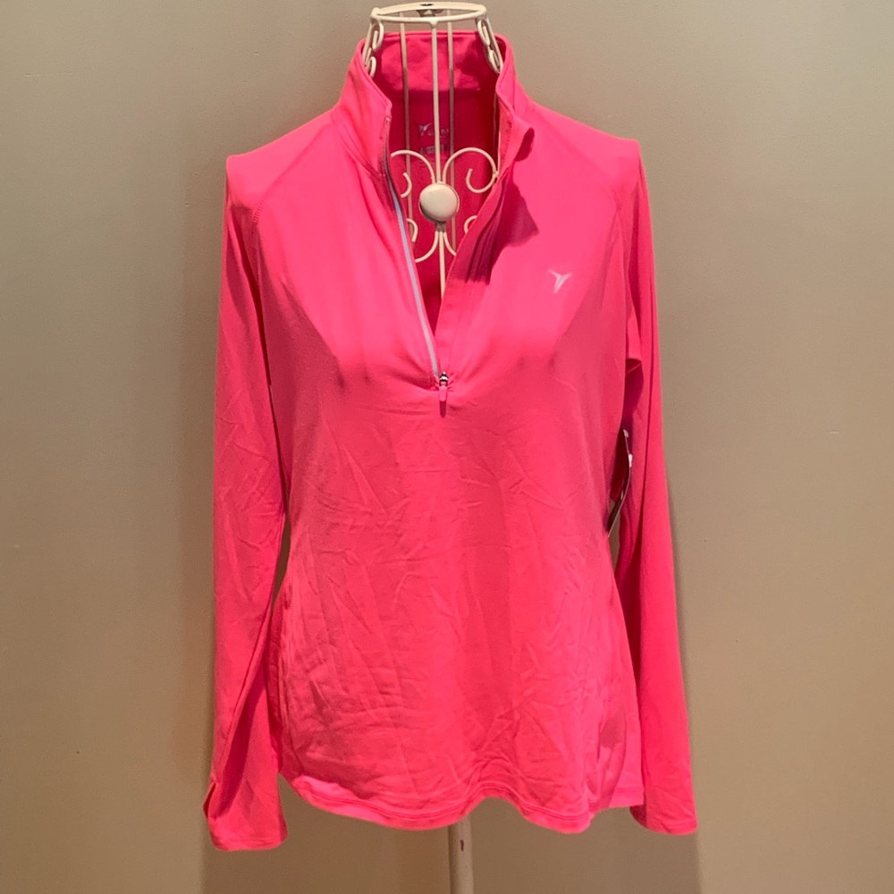 🎉NWT OLD NAVY ACTIVE Pink Quarter Zip - Small